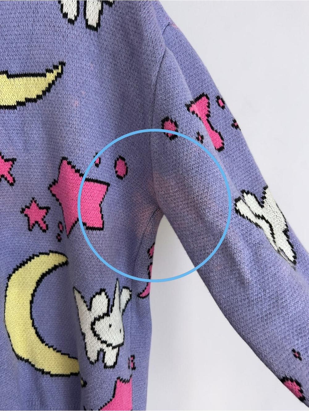 Steady Hands Sailor Moon Usagi Kawaii Fairycore Cardigan Purple S/M - Picture 9 of 10